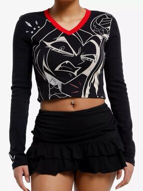 Hazbin Hotel Lute Crop Long-Sleeve Top Hot Topic